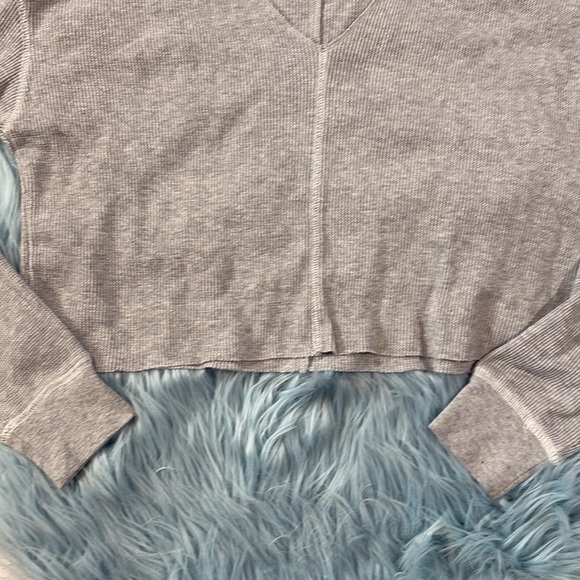 BP Grey Waffle Knit Cropped Thermal Top sz XS - Picture 5 of 9